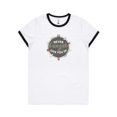 Women's "Never Gunyah" Ringer Tee Thumbnail